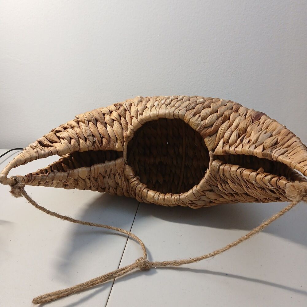 Hyacinth Hanging Koala Bear Basket Planter 12” Upside Down Boho Decor Nature - Picture 3 of 6